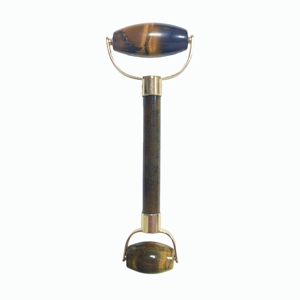 Rouleau de massage double face en pierre œil de tigre, deux tailles, pour la relaxation du cou et le traitement facial multi-zones - Product Image 4