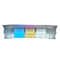 Table de bar LED lumineuse en PVC pour extérieur, mobilier commercial autoportant, design moderne et simple, KTG Club