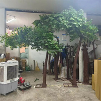 A199-Faux arbre à feuilles pour la maison et le jardin, grand arbre banian artificiel pour la décoration intérieure et extérieure