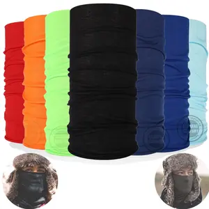 Cheap solid color black n yellow blank cloth tube bandana image face-shield face covers for out doors