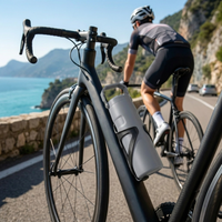 Gourde isotherme en acier inoxydable compatible voiture, ouverture à une main, avec paille et sangle de transport, s'adapte à 99 % des porte-gobelets de voiture