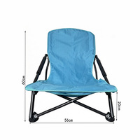 Fauteuil pliant d'extérieur en aluminium, siège portable, chaise de plage décontractée en tissu Oxford, chaise de camping pour tour en voiture, à pieds bas