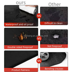 60*40 pouces barbecue grill extérieur pelouse feu de camp tapis poulet Barbecue gril foyer extérieur poêle couverture ignifuge tapis - Product Image 5