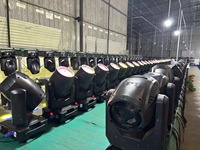 MOWL 2 Piezas Cabeza Móvil Sharpy Beam 295W 9R DMX con Doble Prisma Ancho y Estuche de Vuelo para Escenario