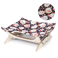 Chat en bois hamac lit