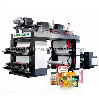 4 Màu Sắc Túi Giấy Không Dệt Bopp Cpp Pe Pet Bopp Pvc Ffs Flexo Máy In Flexographic Bốn