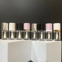 ISMAN Tubes de brillant à lèvres ronds et volumineux de 10 ml et 12 ml, transparents, vides, avec applicateur à grande brosse, coloris noir, blanc, rose, personnalisables avec logo