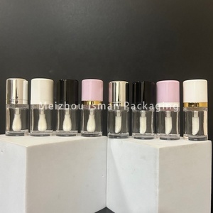 ISMAN Tubos Redondos de Brillo Labial de 10ml y 12ml, Envases Transparentes para Brillo Labial, Color Negro, Blanco y <span class=keywords><strong>Rosa</strong></span>, con Brocha Grande, Logotipo Personalizado - Product Image 3