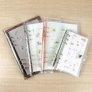 A6A7 Cuaderno en espiral de 60 hojas con libro de almacenamiento transparente de PVC Carpeta de núcleo de tapa dura impermeable para tamaños de papel A4A5 B5 - Product Image 1