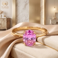 Pour les bagues de fiançailles et de mariage, nous recommandons des bagues en argent sterling 925 plaqué or 18 carats avec moissanite rose de luxe, 2 carats de moissanite.