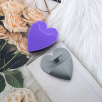 Lavage du visage Silicone forme de coeur visage tampons de nettoyage épurateur de pores bébé shampooing douche bain Massage lavage épurateur