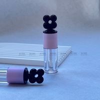 Emballage cosmétique personnalisé pour gloss à lèvres en plastique de style coréen, mini-fleur tridimensionnelle de 3 ml