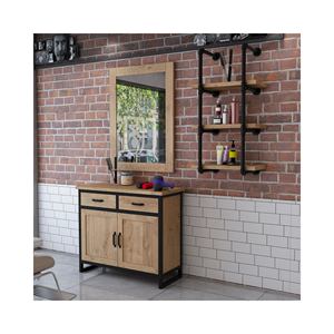Juego de muebles de <span class=keywords><strong>barber</strong></span>ía de estilo industrial Suministros de salón de madera para centro comercial y hotel para <span class=keywords><strong>barber</strong></span>ías urbanas - Product Image 1
