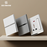 Interruptores y Enchufes Eléctricos de Diseño Moderno para el Hogar, de 2 y 3 Tomas, de 2 Vías, con Diseño de Tira Electrochapada, Fabricados en China para el Reino Unido