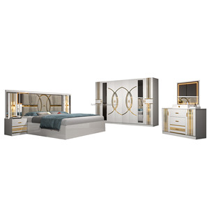Juego <span class=keywords><strong>de</strong></span> dormitorio moderno <span class=keywords><strong>de</strong></span> lujo turco a precio barato directo <span class=keywords><strong>de</strong></span> fábrica tamaño King/Queen cama <span class=keywords><strong>de</strong></span> madera personalizada almacenamiento hogar Hotel Villa - Product Image 2
