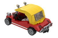 Bestseller transfrontalier : Blocs de construction en plastique pour garçons, modèle VTT et Voiture de sport décapotable rétro type E