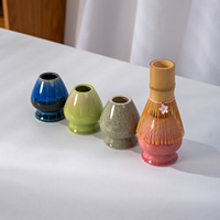 Kit de Matcha en Céramique Design Japandi Transfrontalier, 100 Pièces, Support pour Fouet et Bol à Matcha, Durable, Écologique, Usage Domestique