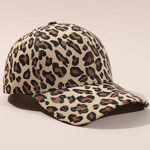 หมวกเบสบอลปักโลโก้แบรนด์ตามสั่ง คุณภาพสูง 6 แผง ปีกโค้ง ลายเสือดาว พิมพ์ลายเรียบๆ ขายส่ง - Product Image 1