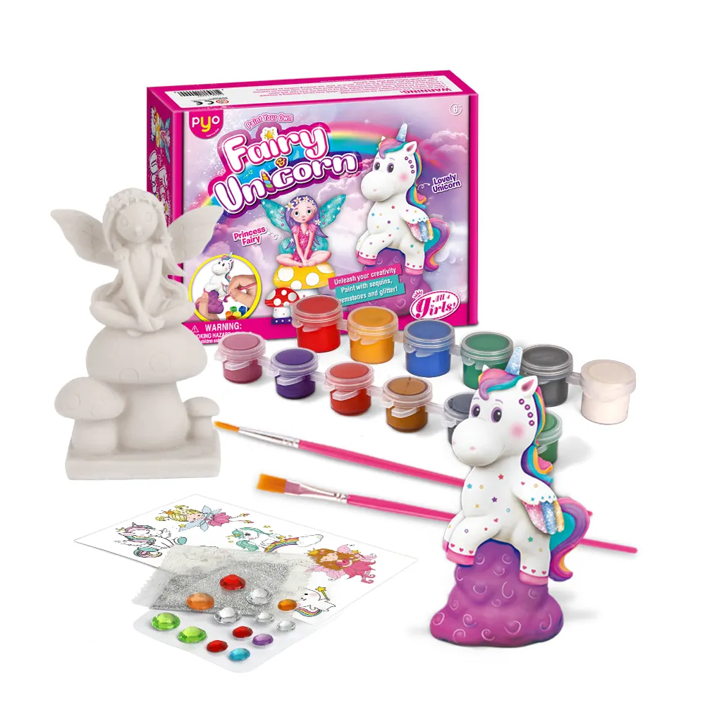 customization amazon hot sell educational arts and crafts model coloring girl toys diy unicorn painting kit toys drawing kit