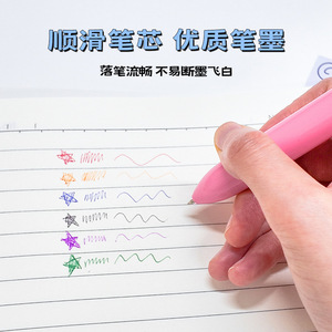 Customizable Ballpoint Pens 6 Colors Push Button <b>Plastic</b> Logo Printable Advertising Pen - Product Image 2