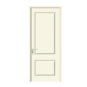 2025 5mm marca hueca 6 paneles blanco pintado Primer baño Wpc puerta Interior de madera maciza con cerradura inteligente - Product Image 4