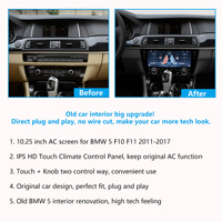 Panneau de commande de climatisation Penhui pour BMW Série 5 F10 F11 2011-201, écran de climatisation, écran tactile AC