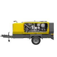 Compresseur d'air diesel portable de haute qualité pour l'exploitation minière, 12 bars, 350 CFM, équipé d'un moteur et d'un corps de pompe