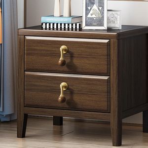 Walnut Wood Round Cabinet <b>Knob</b> <b>Copper</b> Plated Minimalist Drawer Handle Single Hole Durable Furniture Hardware - Product Image 4