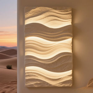 Lámpara LED Escultural Moderna de Hierro, Impresa en 3D con Color Cambiable, Tamaño Grande, 1 Año de Garantía para Uso en Dormitorios - Product Image 3