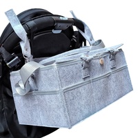 Grand sac à couches pour maman élégant et durable organisateur de poussette en feutre avec motifs de logo solides organisateur de couches de chevet portable pour bébé