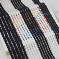 Bande élastique 3,5-7 cm pour vêtements, noir et blanc, sangle en spandex ajourée