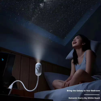 Projecteur LED Mini Ultra Clair 2026 pour Planétarium Moderne, Lampe USB Portable, Scènes Galaxie, Lune, Baleine, Décoration de Plafond, Livraison Directe