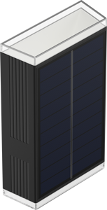 Everstar Đèn tường sân vườn năng lượng mặt trời với máy dò chuyển động Radar <span class=keywords><strong>LED</strong></span> ánh sáng ngoài trời không thấm nước Đèn pha băng rộng - Product Image 2