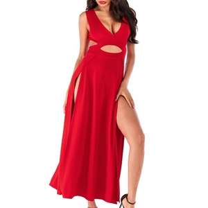Nuovo abito lungo peplo da donna abito a tracolla in Jersey a sirena tinta unita taglie forti XXL Vestido corto Mono per Mujer E60230 - Product Image 1