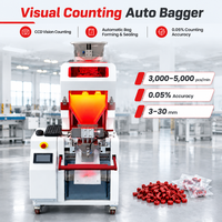 Machine d'emballage automatique de sacs avec vision CCD pour comptage et ensachage, capacité de 3000-5000 pièces/min pour clips, attaches et fixations en plastique de 3-30 mm