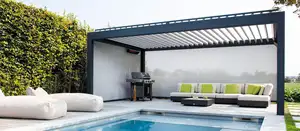 Su misura 5x6m copertura del tetto elettrico tenda da sole a Pergola retrattile