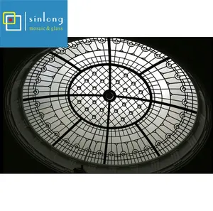 stained glass roof ceiling dome with customized pattern