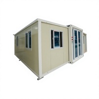 Solution de logement préfabriqué extensible de 20 pieds, blanc ivoire, étanche, robuste, pour conteneur promotionnel et cabine préfabriquée en vrac