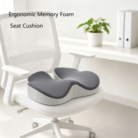Coussin de siège en mousse à mémoire de forme personnalisé en forme de U, amovible, lavable, ergonomique, avec support coccyx pour chaise et siège de voiture