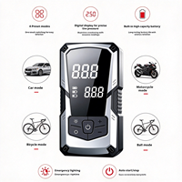 Compresseur de gonflage de pneus sans fil portable 150 PSI avec jauge numérique, arrêt automatique, gonflage rapide et lumière d'urgence