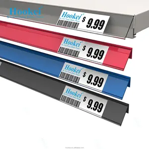 Индивидуальные ПВХ красочные полосы данных этикетки держатель Полка цена полосы для гондолы