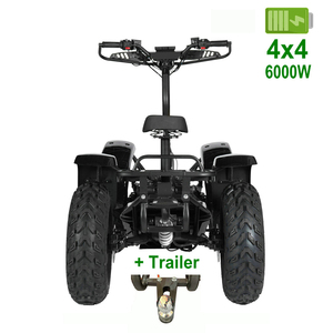 Scooter électrique tout-terrain pliable, portable, moteur 6000W, <span class=keywords><strong>quad</strong></span> électrique 4x4 pour hommes, aventure en plein air, escalade, cross-country - Product Image 4