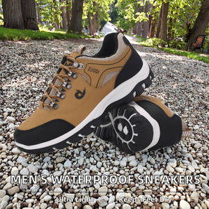Chaussures décontractées tendance pour hommes, imperméables, antidérapantes, légères, pour la randonnée en plein air au printemps, en été et en hiver, avec doublure en mesh et semelle en caoutchouc - Product Image 2