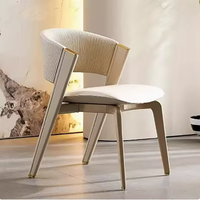 Chaises de salle à manger modernes en bois massif de luxe léger pour la maison et la restauration, chaise de loisirs non pliable 2 places