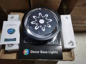 Control remoto de 12 pulgadas, Base de lámpara láser LED redonda, Hookah Shisha Lounge, luz LED, botella de taza plana, Base láser LED - Product Image 5