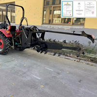Trancheuse à chaînes montée sur tracteur, attelage 3 points, machine à creuser pour la pose de câbles et le creusement de canalisations d'irrigation