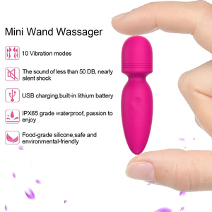 <span class=keywords><strong>Mini</strong></span> Vibrador Portátil de 10 Velocidades, Masajeador Tipo Varita AV, Silicona Recargable, Impermeable, Multivelocidad, Juguete Sexual para Mujeres - Product Image 3