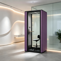 Cabine de bureau insonorisée modulaire, isolation acoustique efficace, cabine téléphonique privée pour le travail au bureau
