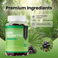 Gummies OEM/ODM pour la Prostate et la Croissance Capillaire à base de Palmier Nain – Complément Végétal pour la Prostate, 60 Gummies/Flacon, 2 Gummies par Portion