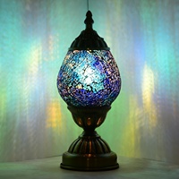 Marrakesch Dekorationen Mosaik Glas Ei geformte marok kanis che Laterne Schreibtisch Nachtlicht lampen Türkische Tisch lampe Nachttisch lampe